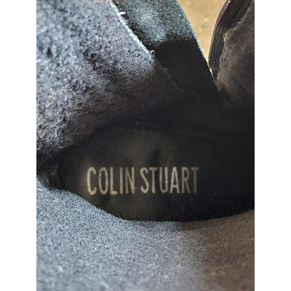 Colin Stuart Studded Black Suede Knee High Boots, women's size 8M
